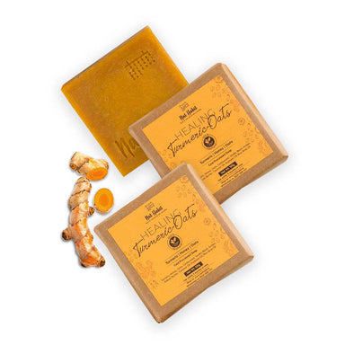 Vanity Wagon | Buy Nat Habit Healing Turmeric Oats Cold Processed Soap with Honey & Cedarwood, Pack Of 2
