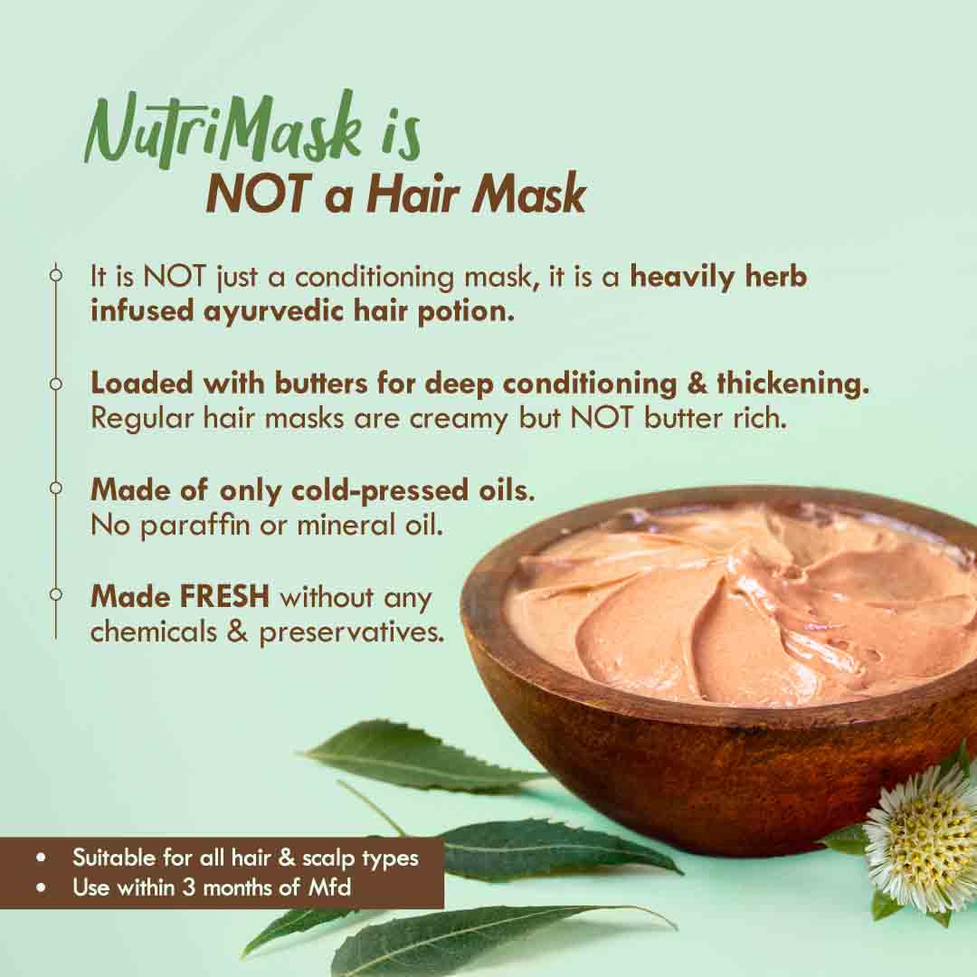 Vanity Wagon | Buy Nat Habit Neem & Bhringraj Blend Fresh Hair NutriMask, Pack Of 2