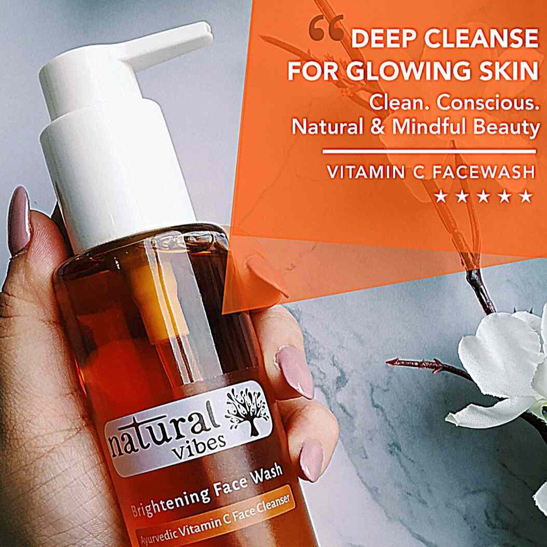 Vanity Wagon | Buy Natural Vibes Ayurvedic Brightening Face Wash with Vitamin C