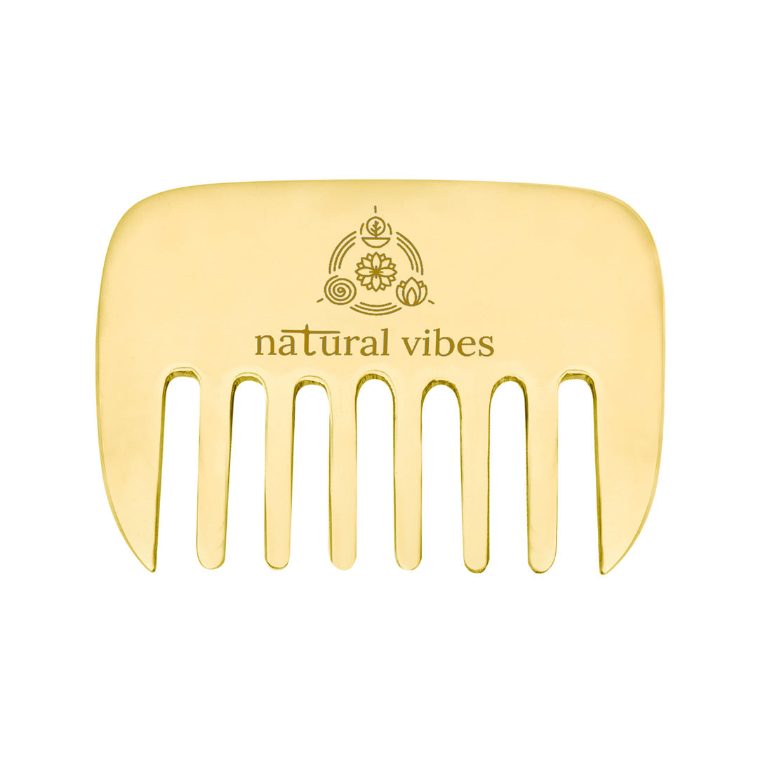 Buy Natural Vibes Kansa Hair Comb for Hair Fall, Growth, Circulation & Stress Relief