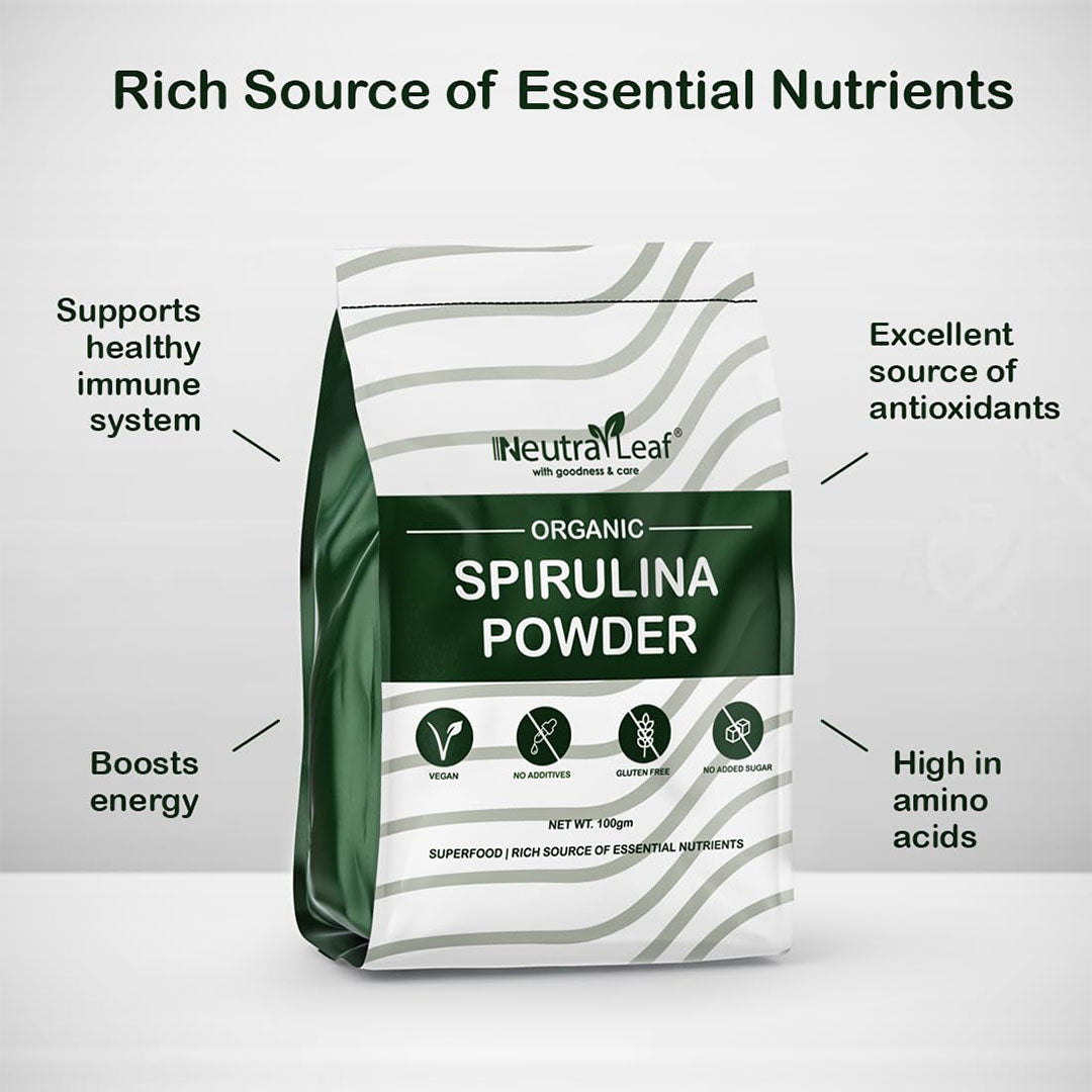 Vanity Wagon | Buy NeutraLeaf Organic Spirulina Powder for Weight Management, Immunity & Healthy Heart