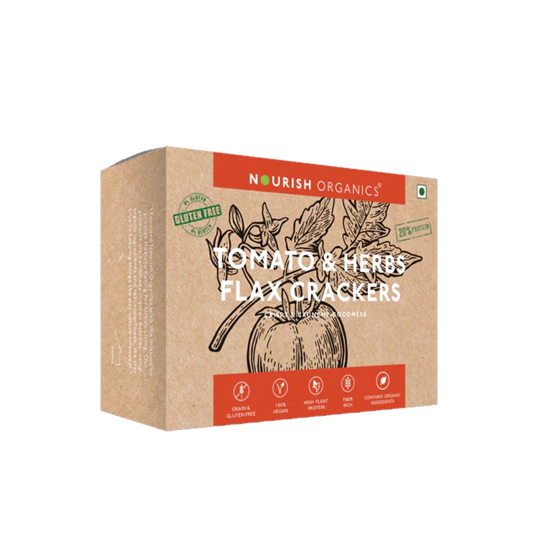Vanity Wagon | Buy Nourish Organics Tomato & Herbs Flax Crackers