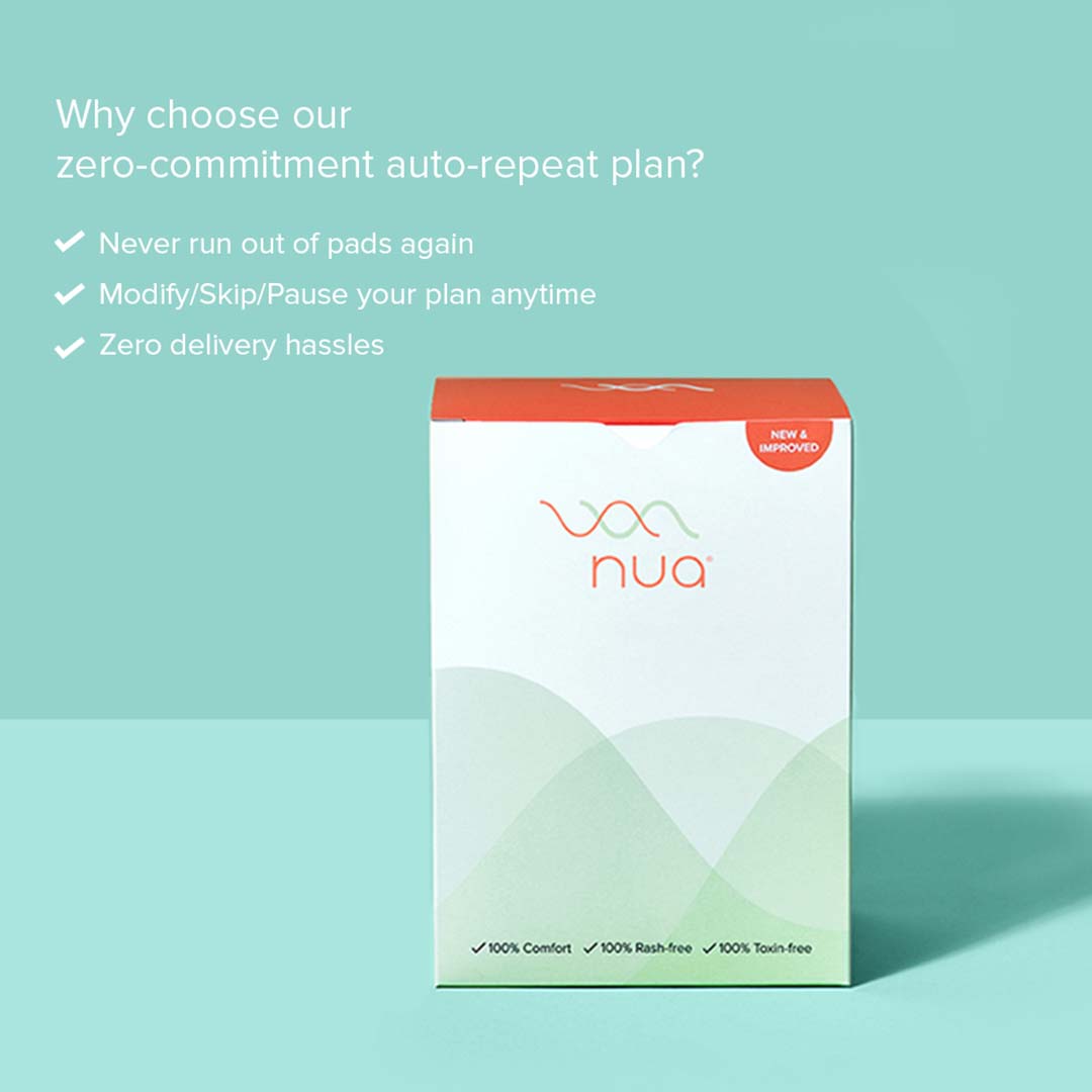 Nua Ultra Thin Rash Free Sanitary Pads with Disposal Cover
