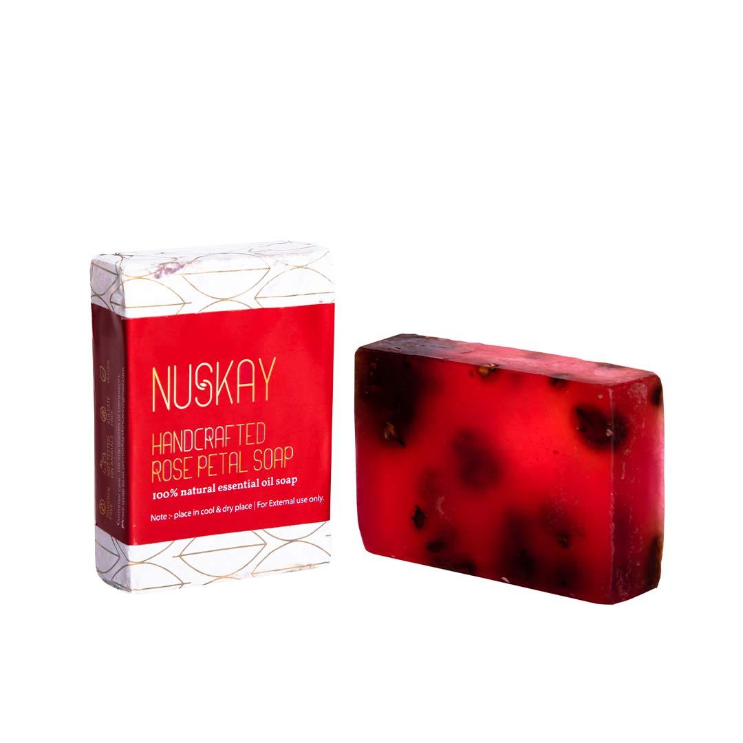 Nuskay Handcrafted Rose Petal Soap Bar -1