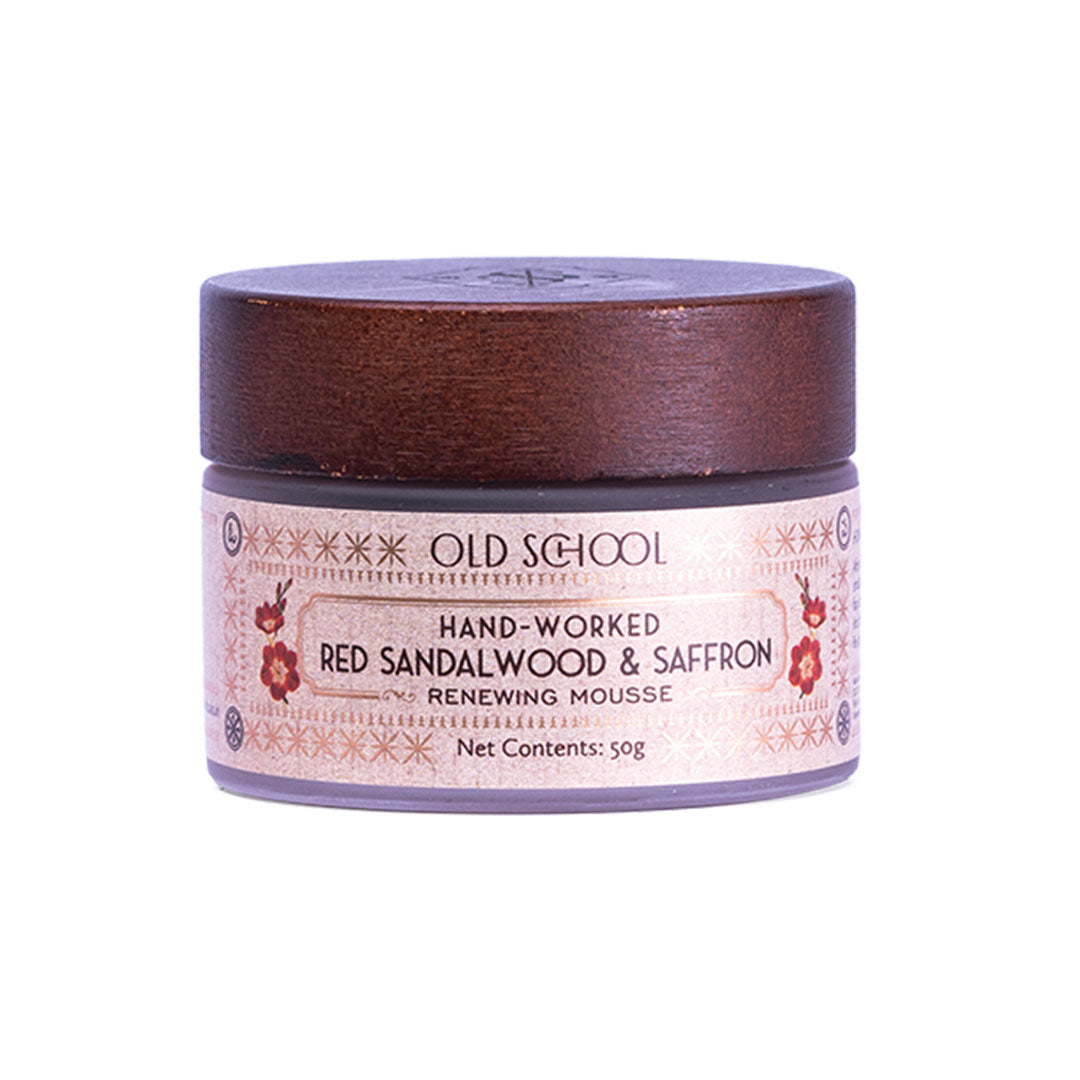Vanity Wagon | Buy Old School Rituals Hand-Worked Red Sandalwood & Saffron Renewing Mousse