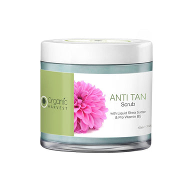 Organic Harvest Anti Tan Scrub with Liquid Shea Butter and Pro Vitamin B5 100gm