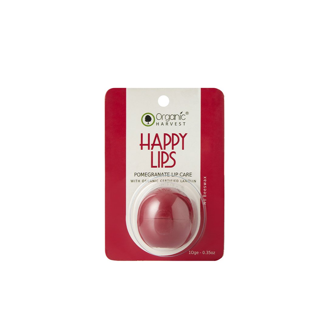 Organic Harvest Happy Lips, Pomegranate Lip Care with Organic Certified Lanolin -1