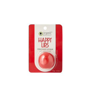 Organic Harvest Happy Lips, Strawberry Lip Balm with Shea Butter -1