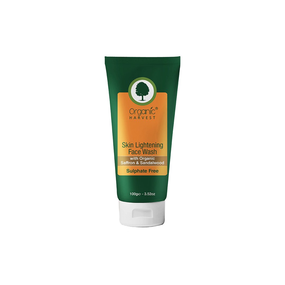 Organic Harvest Skin Lightening Face Wash with Organic Saffron and Sandalwood