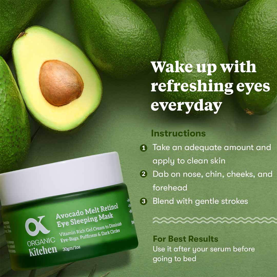 Organic Kitchen Avocado Melt Retinol Eye Sleeping Mask