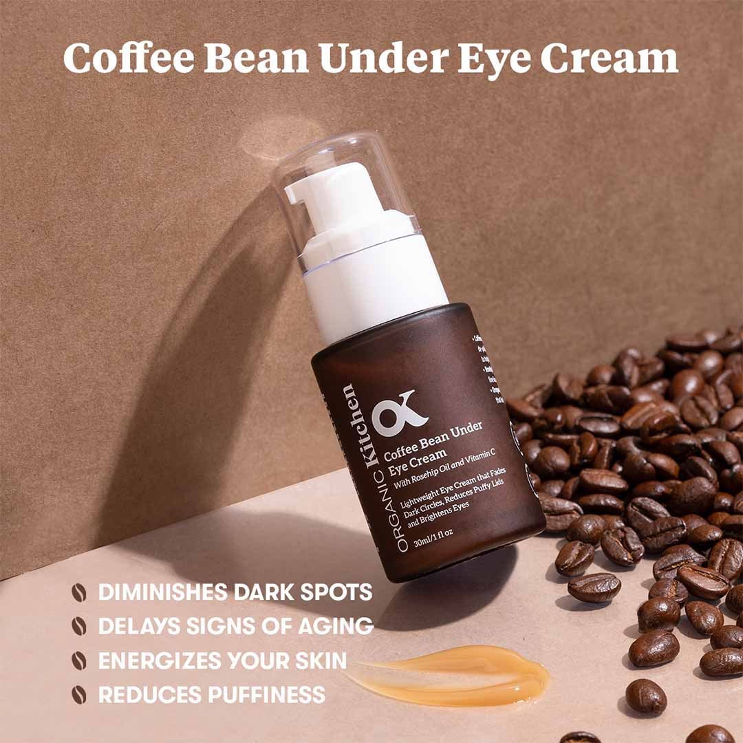 Organic Kitchen Coffee Bean Under Eye Cream with Rosehip & Vitamin C