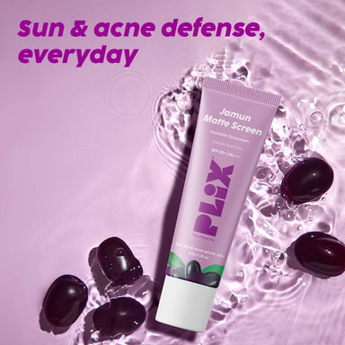 Vanity Wagon | Buy PLIX 0.1% Salicylic Acid Jamun Mattifying Lightweight Sunscreen SPF50+ PA+++