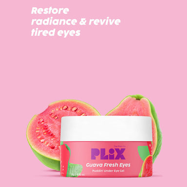 Vanity Wagon | Buy PLIX Guava Under-Eye Gel For Reducing Dark Circles & Puffy Eyes with 3% Niacinamide, Vitamin E & Caffeine