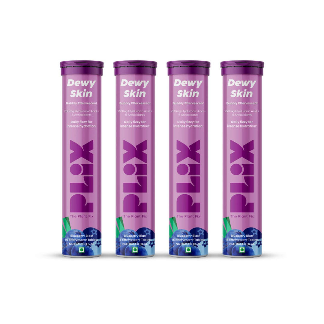 Vanity Wagon | Buy Plix Dewy Skin - Hyaluronic Acid & Superfoods for Intense Skin Hydration| Blueberry Blast