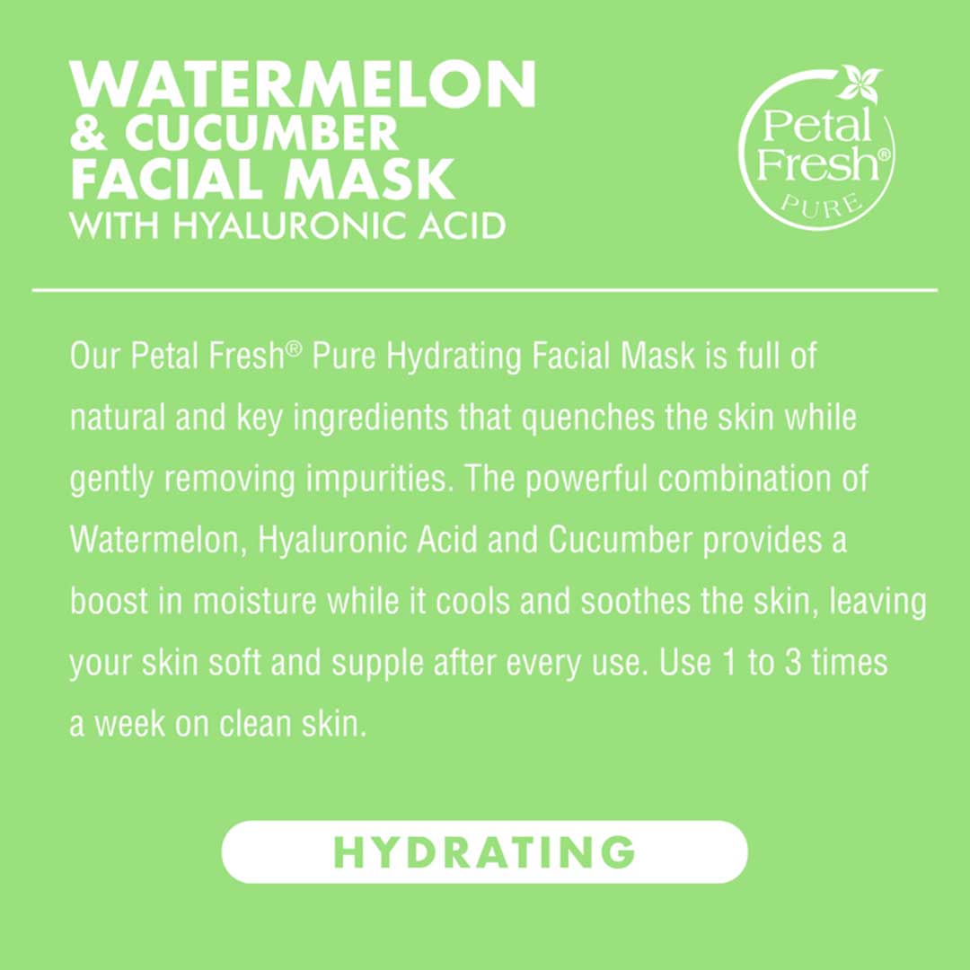 Petal Fresh Watermelon & Cucumber Facial Mask with Hyaluronic Acid