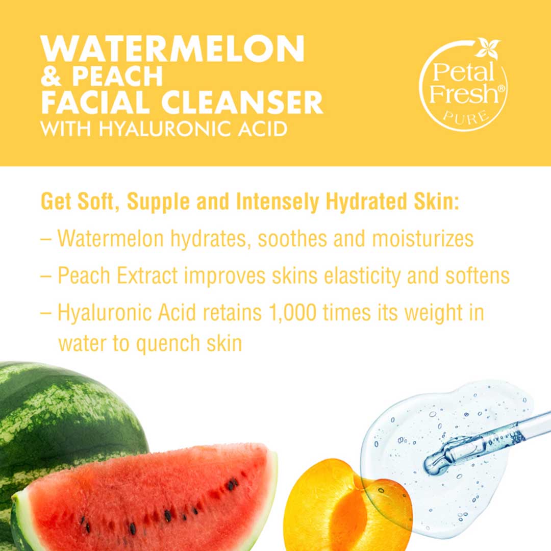 Petal Fresh Watermelon & Peach Facial Cleanser with Hyaluronic Acid