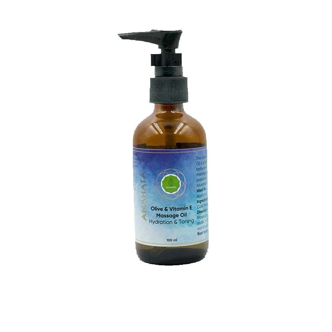 Anahata Organic Olive & Vitamin E Massage Oil for Hydration & Toning