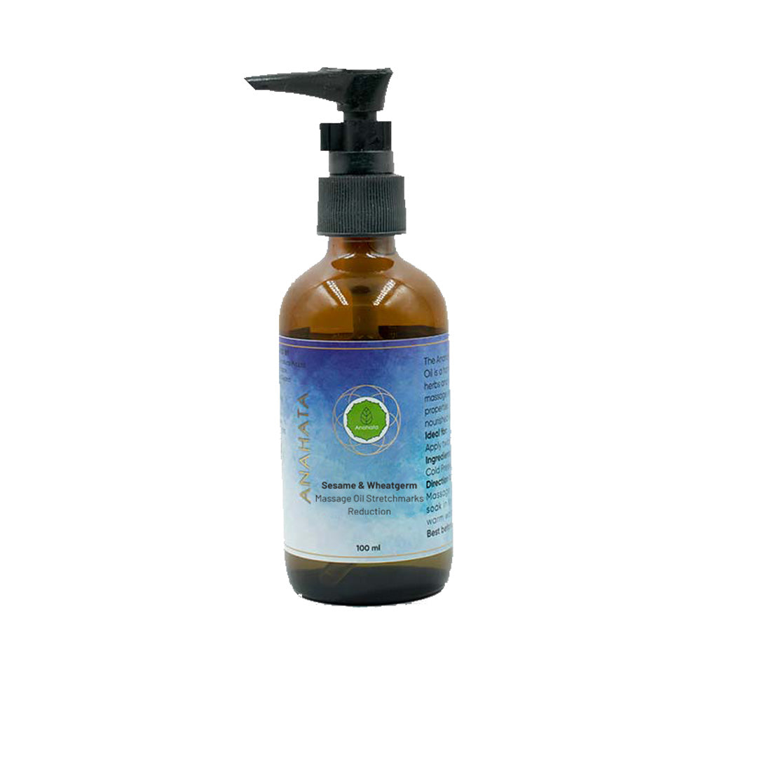 Anahata Organic Sesame & Wheatgerm Massage Oil for Stretch Mark Reduction