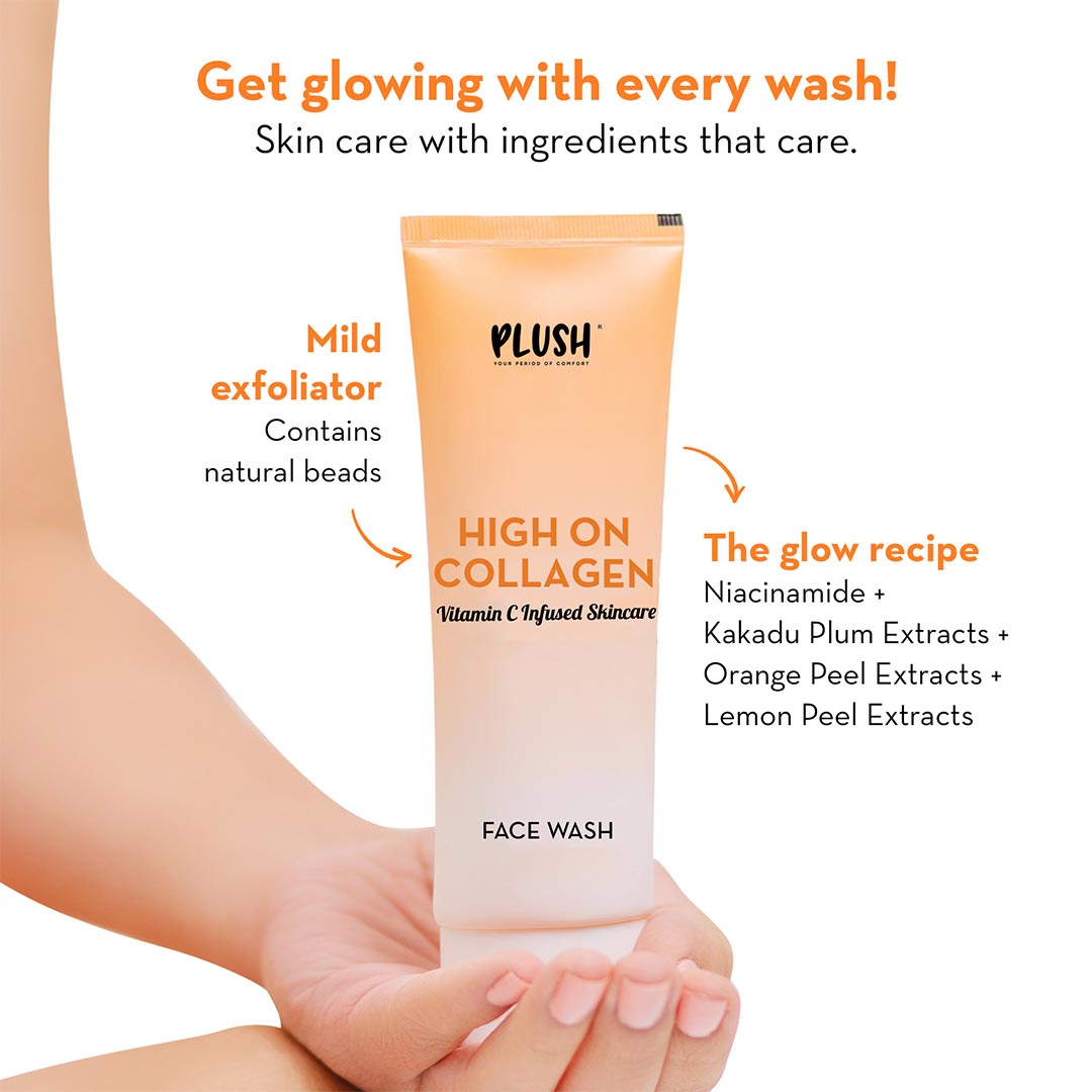 Buy Plush High On Collagen Face Wash with Vitamin C | Vanity Wagon