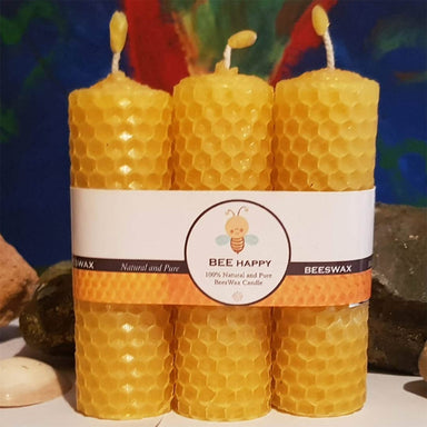 Vanity Wagon | Buy Pratha BEE Happy Pure Beeswax Hand-Rolled Candle