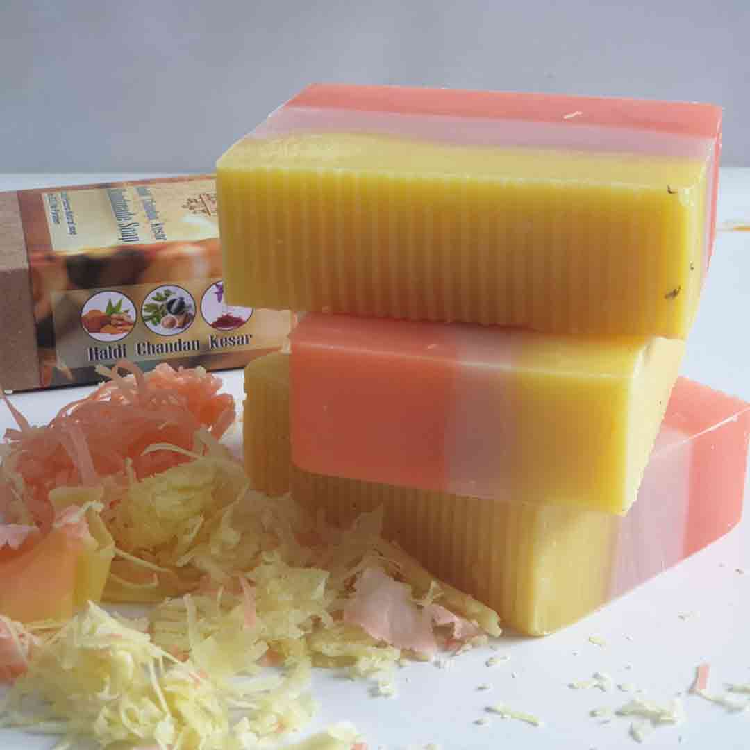 Vanity Wagon | Buy Pratha Haldi, Chandan & Kesar Cold Process Handmade Soap