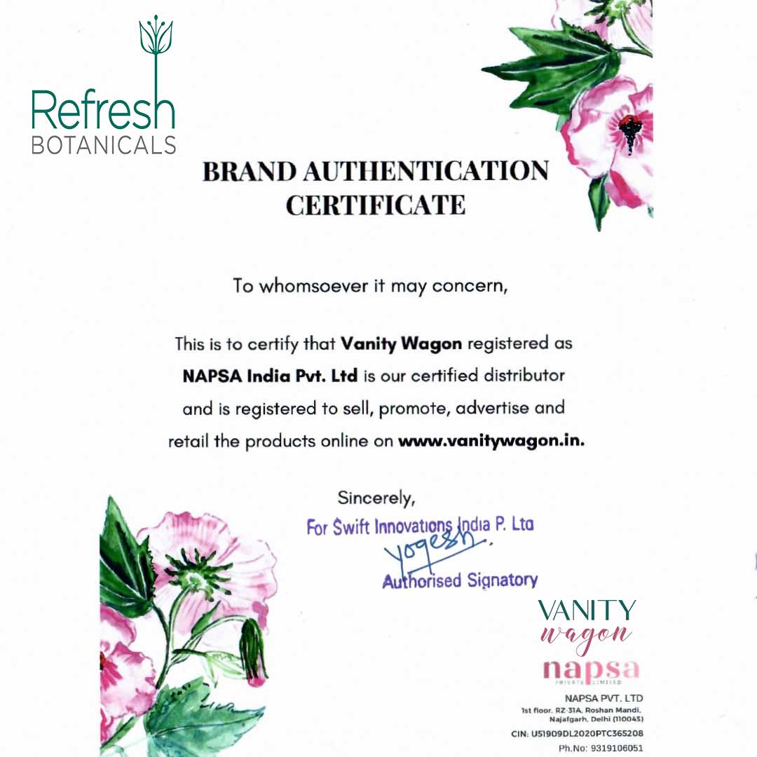 Vanity Wagon | Buy Refresh Botanicals Night Restore Complex with Cucumber Extract & Cornflower Water