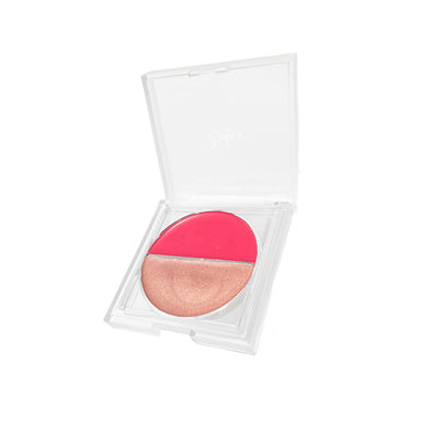 Vanity Wagon | Buy Ruby's Organics 2 in 1 Crème Highlighter and Blush Duo - Illuminate + Poppy Pink