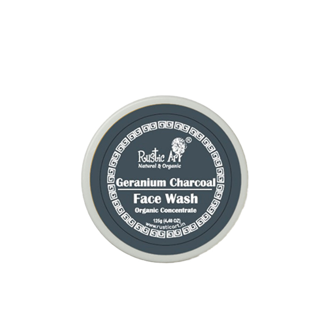 Vanity Wagon | Buy Rustic Art Organic Geranium Charcoal Face Wash Concentrate