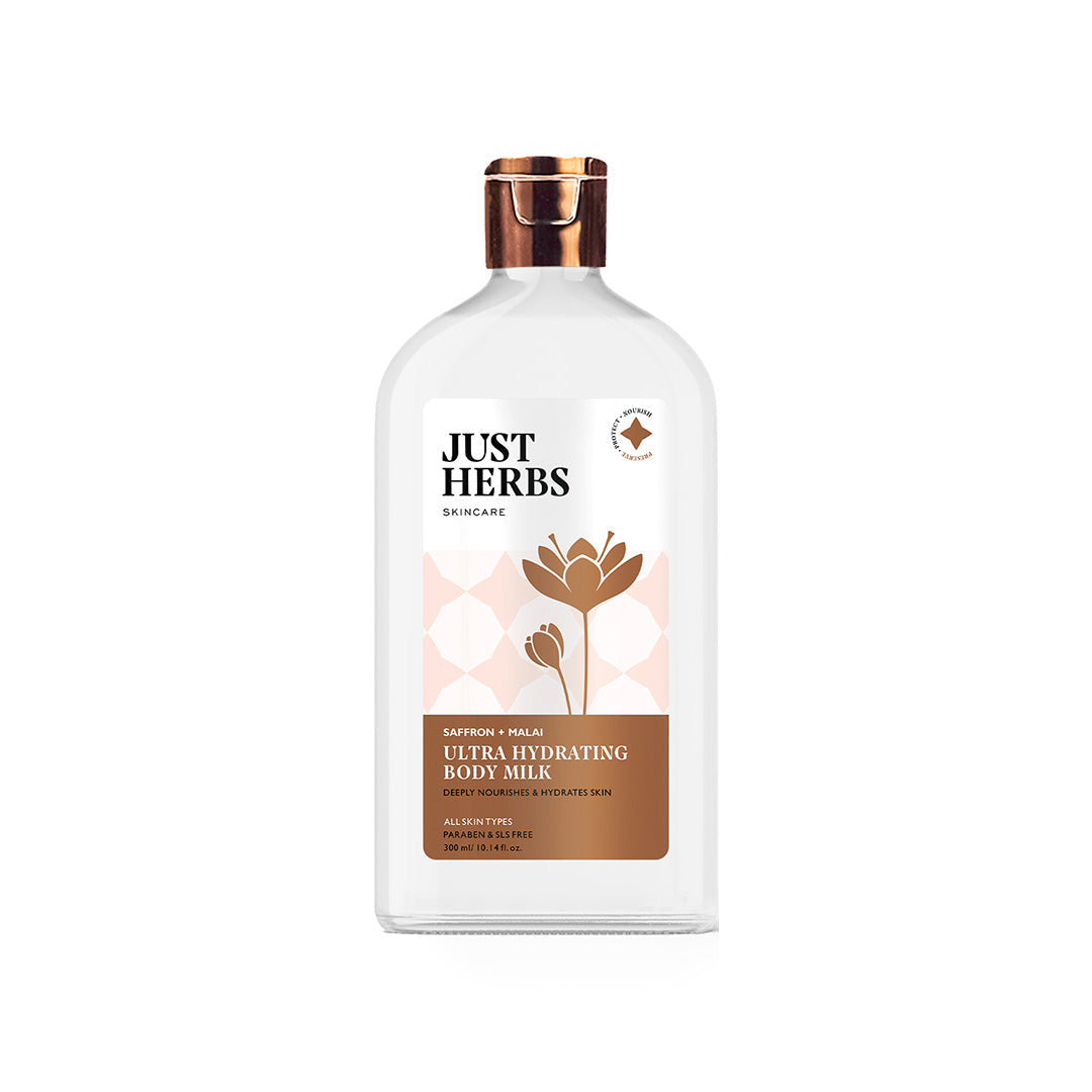Vanity Wagon | Buy Just Herbs Ultra Hydrating Body Milk with Safron & Malai
