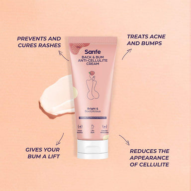 Vanity Wagon | Buy Sanfe Back & Bum Anti-Cellulite Cream with Coconut & Peach