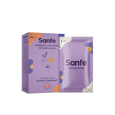 Vanity Wagon | Buy Sanfe Natural Intimate Wipes with Lavender & Chamomile