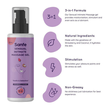 Vanity Wagon | Buy Sanfe Sensual Intimate Massage Gel for Women with Strawberry & Coconut