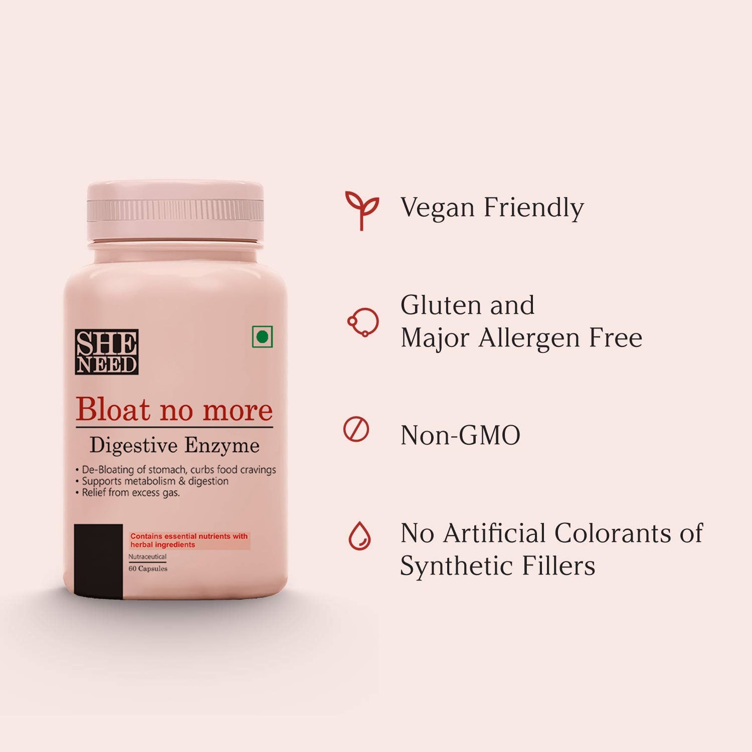 Vanity Wagon | Buy SheNeed Bloat No More Digestive Enzyme Supplement