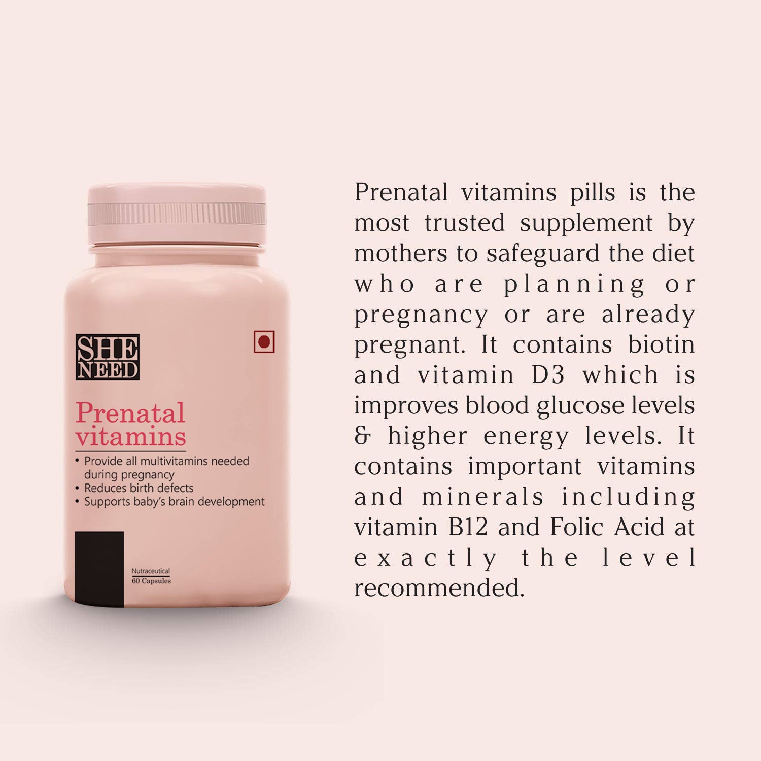Vanity Wagon | Buy SheNeed Prenatal Vitamins Supplement