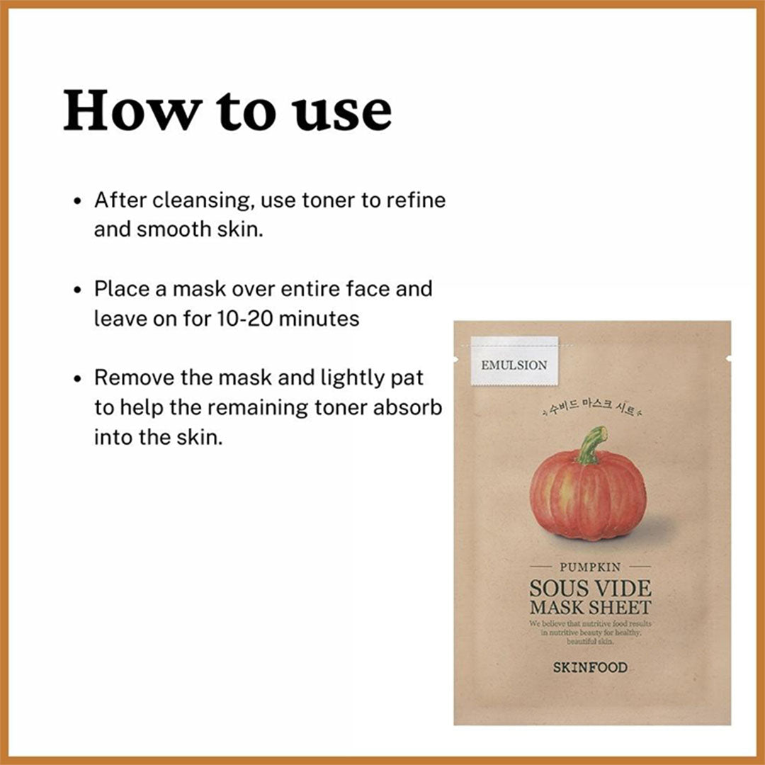 Vanity Wagon | Buy Skinfood Pumpkin Sous Vide Mask Sheet
