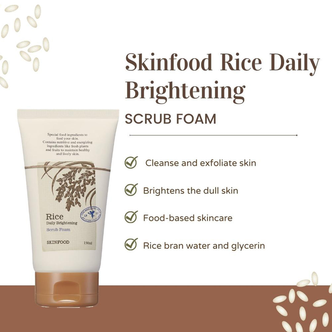 Vanity Wagon | Buy Skinfood Rice Daily Brightening Scrub Foam