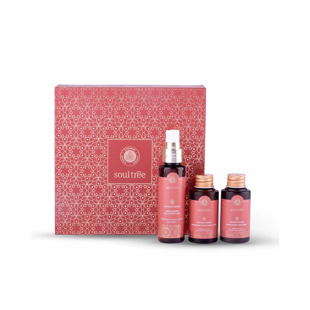 Vanity Wagon | Buy Soultree Mystical Manjula Rose Essentials Harmonising Body Care Mini Box