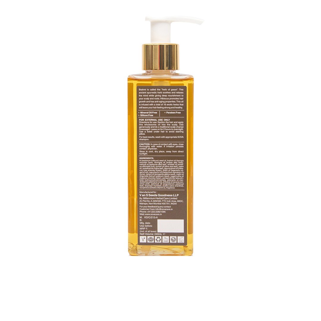 Sova Brahmi and Hibiscus Hair Massage Oil