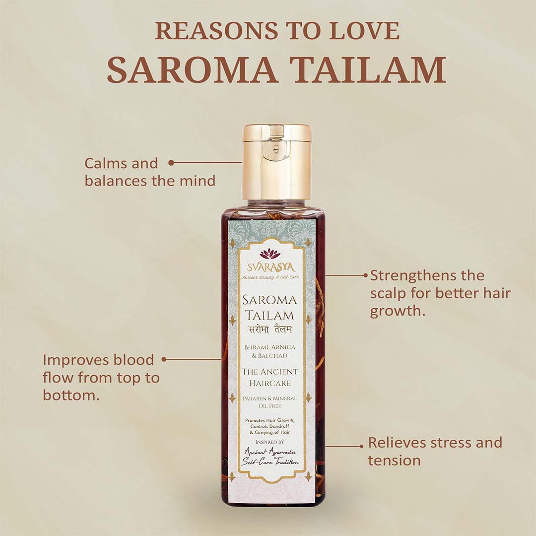 Vanity Wagon | Buy Svarasya Saroma Tailam Herbs Infused Ayurvedic Hair Oil