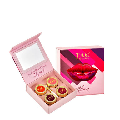 Vanity Wagon | Buy TAC - The Ayurveda Co. Lip & Cheek Tint Minis (Pink, Satsuma Orange, Retro Red Plum & Peach Nude Pink)