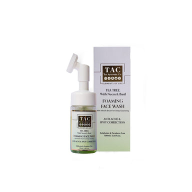 Vanity Wagon | Buy TAC - The Ayurveda Co. Tea Tree Foaming Face Wash with Built-In Brush for Deep Cleansing