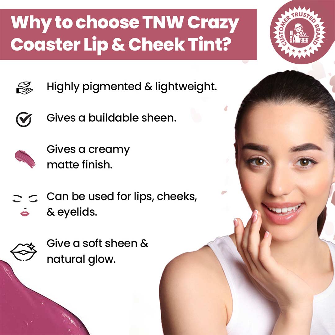 Vanity Wagon | Buy TNW-The Natural Wash Crazy Coaster Lip & Cheek Tint with Grape Seed Oil