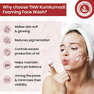 Vanity Wagon | Buy TNW-The Natural Wash Kumkumadi Foaming Face Wash with Rice Water