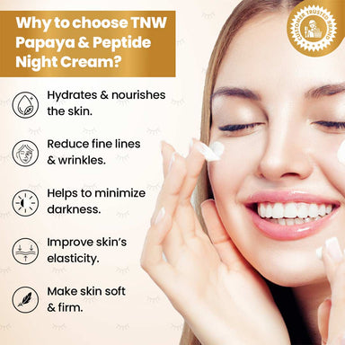 Vanity Wagon | Buy TNW-The Natural Wash Papaya & Peptide Night Cream with Hyaluronic Acid & Panthenol