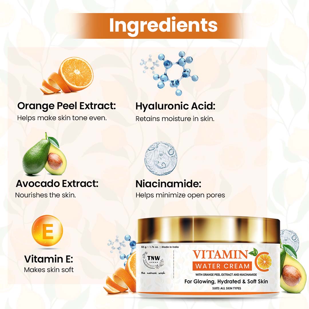 Vanity Wagon | Buy TNW-The Natural Wash Vitamin C Water Cream with Orange Peel & Niacinamide