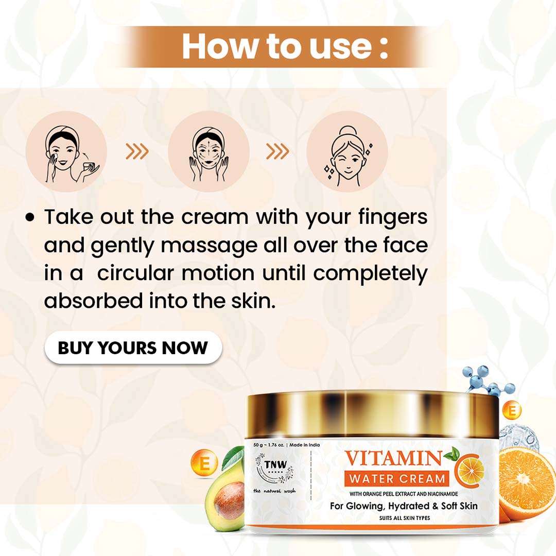 Vanity Wagon | Buy TNW-The Natural Wash Vitamin C Water Cream with Orange Peel & Niacinamide