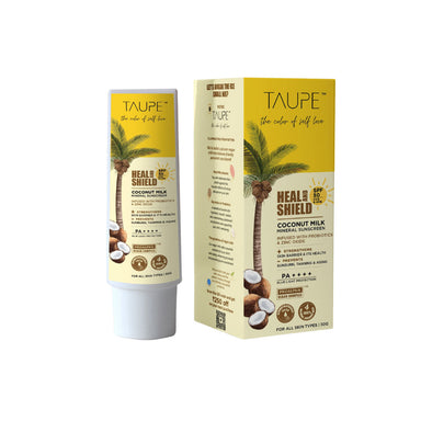 Vanity Wagon | Buy Taupe Heal & Shield Coconut Milk Mineral Sunscreen 