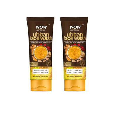 Vanity Wagon | Buy WOW Skin Science Ubtan Face Wash Pack with Chickpea Flour, Turmeric & Saffron