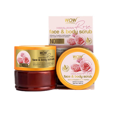Vanity Wagon | Buy WOW Skin Science Himalayan Rose Face & Body Scrub with Walnut Shell Powder & Beetroot Extract