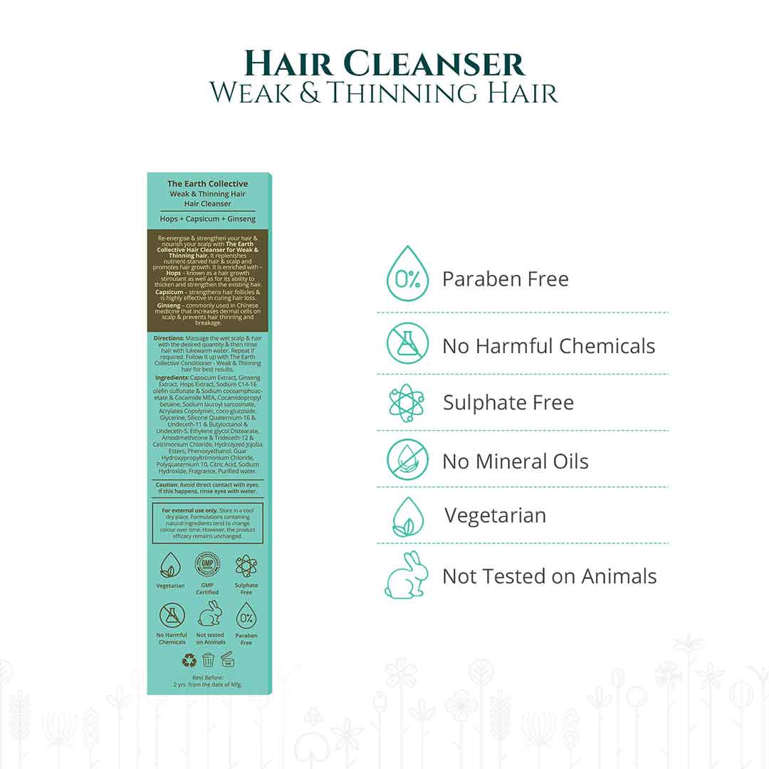 Vanity Wagon | Buy The Earth Collective Hair Cleanser for Weak & Thinning Hair